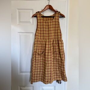 SOLD Pyne & Smith Emmeline Plaid No. 32 Linen Pinafore Dress (Small)